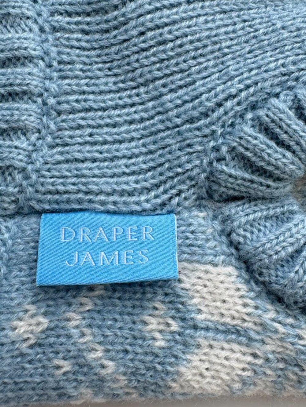 Draper James XS Dog Sweater Blue Fair Isle Snowflake Heart Knit - Picture 3 of 5